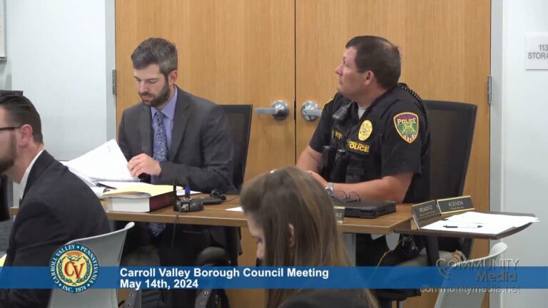 Carroll Valley Borough Council Meeting – 05/14/2024