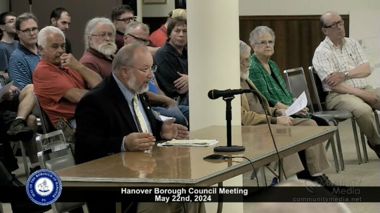 Hanover Borough Council Meeting – 5/22/2024