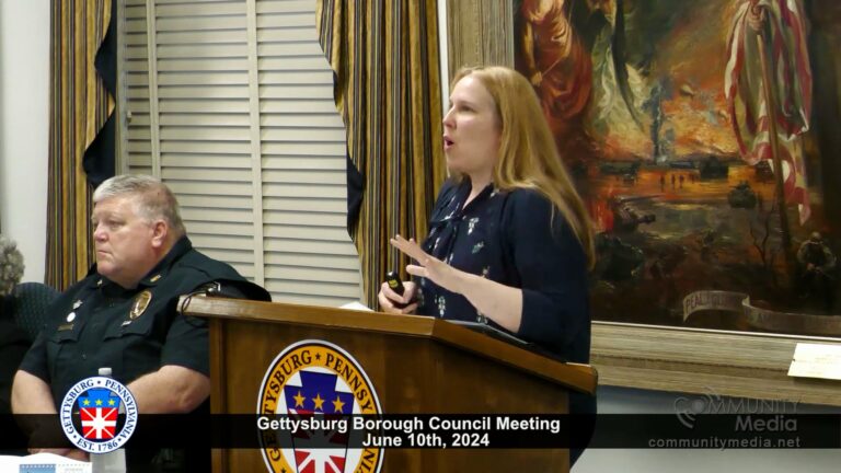 Gettysburg Borough Council Meeting – 06/10/2024
