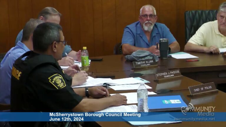 McSherrystown Borough Council Meeting – 06/12/2024