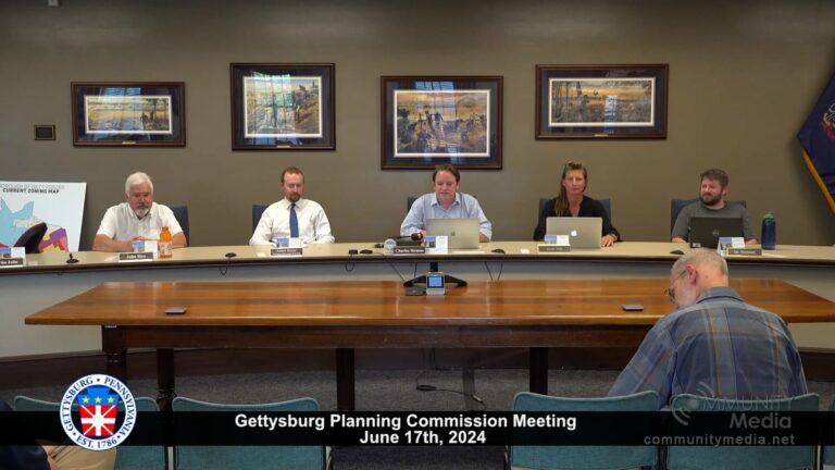 Gettysburg Planning Commission Meeting – 6/17/2024