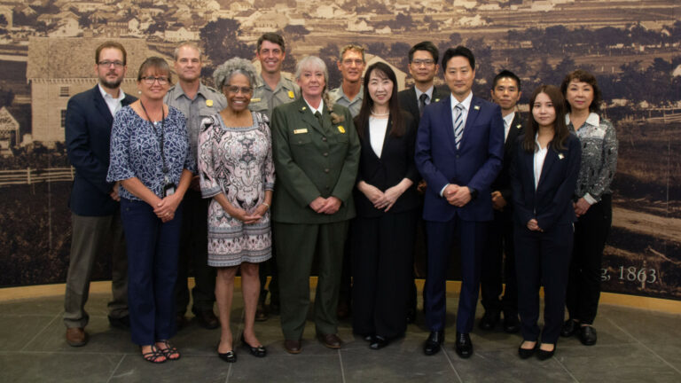 Delegates from Sekigahara Battlefield Visit Gettysburg National Military Park