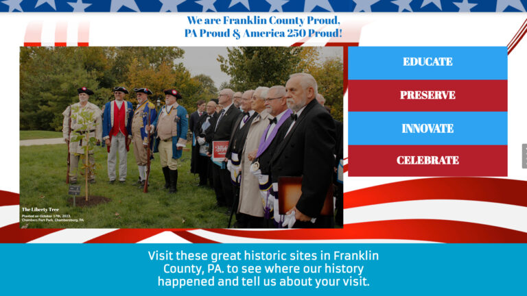 Franklin County America 250 PA Launches Website for United States Semiquincentennial