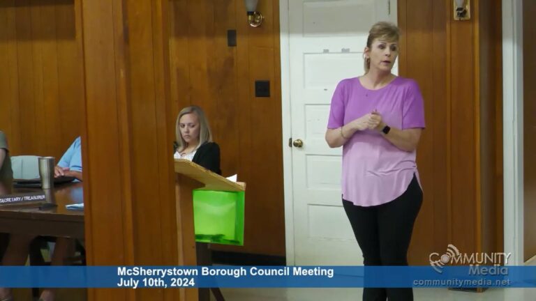 McSherrystown Borough Council Meeting – 07/10/2024