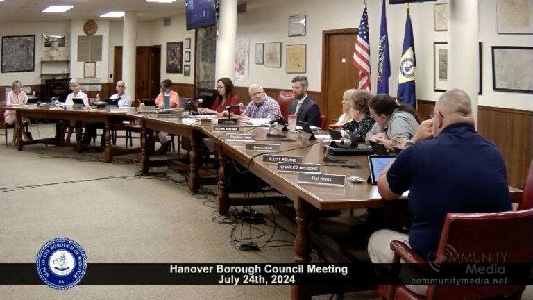 Hanover Borough Council Meeting – 7/24/2024