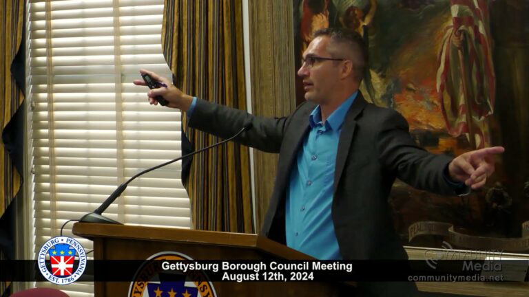 Gettysburg Borough Council Meeting – 8/12/2024
