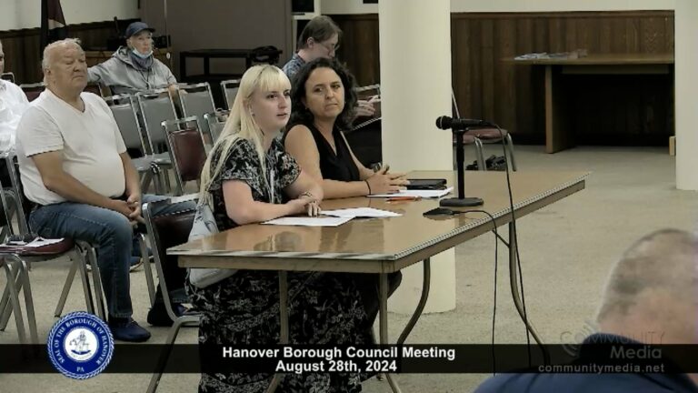 Hanover Borough Council Meeting – 8/28/2024