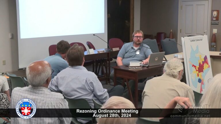Gettysburg Borough – Rezoning Ordinance Meeting 8/29/2024