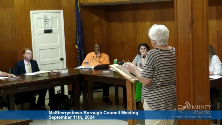 McSherrystown Borough Council Meeting – 9/11/2024