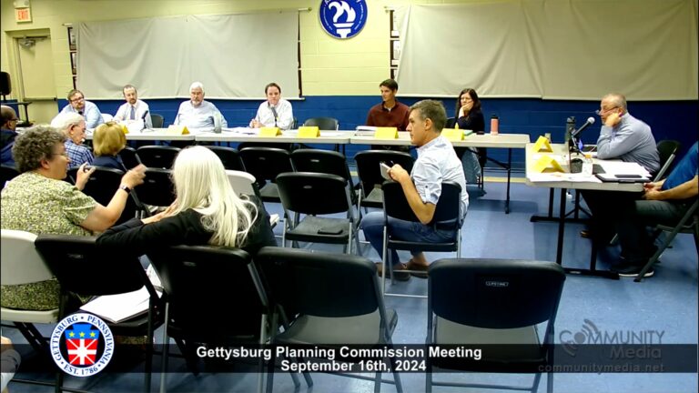 Gettysburg Planning Commission Meeting – 09/16/2024