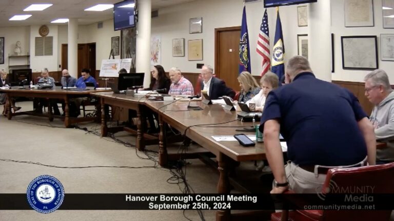 Hanover Borough Council Meeting – 9/25/2024