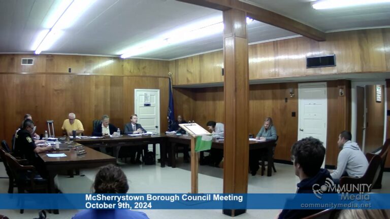 McSherrystown Borough Council Meeting – 10/9/2024