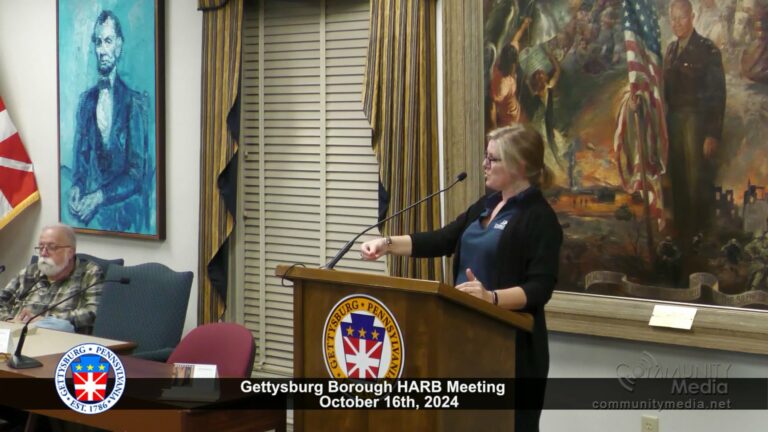 Gettysburg Historic Architectural Review Board (HARB) Meeting – 10/16/2024