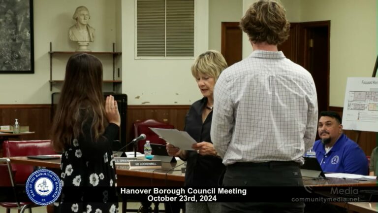Hanover Borough Council Meeting – 10/23/2024