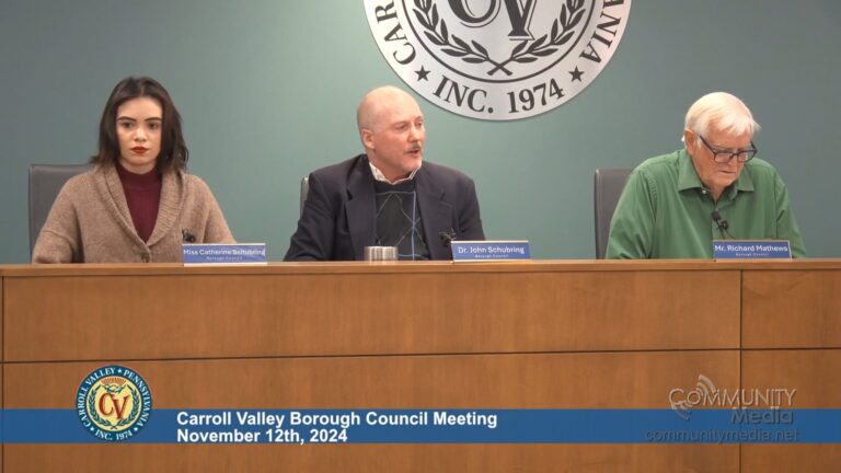 Carroll Valley Borough Council Meeting – 11/12/2024
