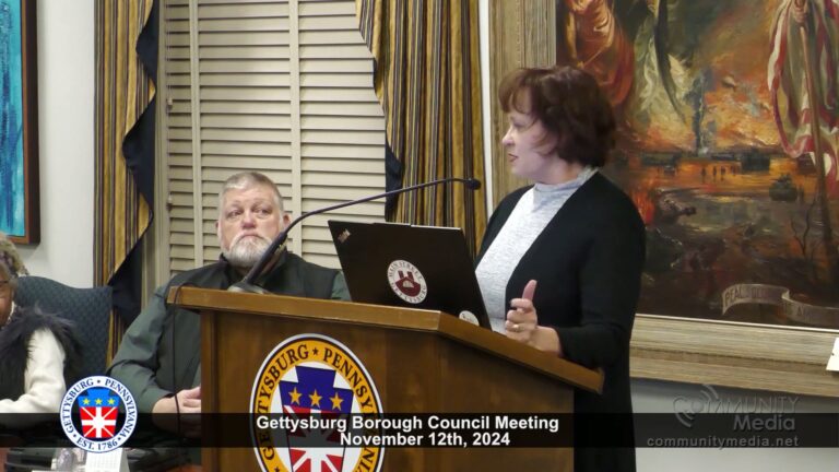Gettysburg Borough Council Meeting – 11/12/2024