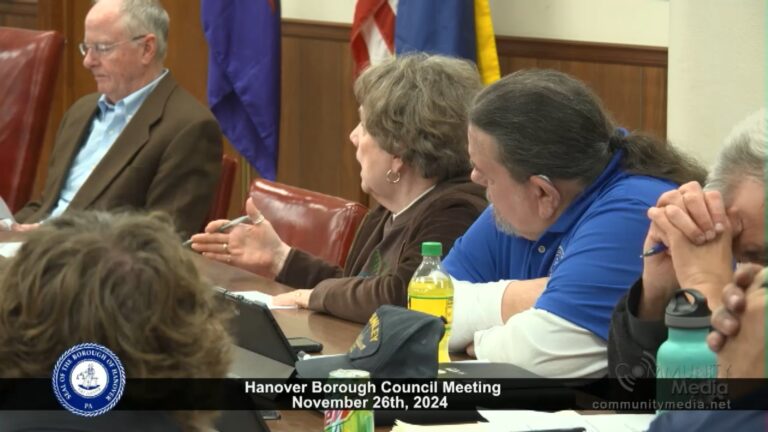 Hanover Borough Council Meeting – 11/26/2024