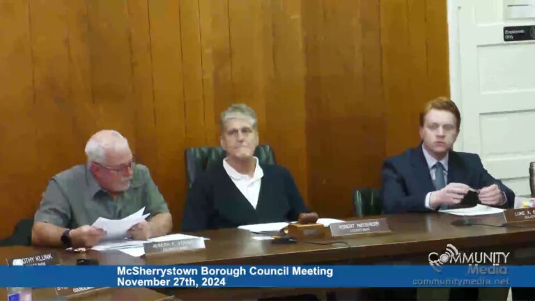 McSherrystown Borough Council Meeting – 11/27/2024