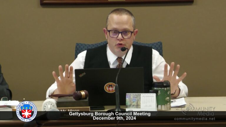 Gettysburg Borough Council Meeting – 12/09/2024