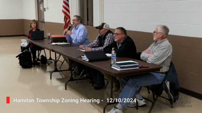 Hamilton Township Zoning Hearing – 12/10/2024
