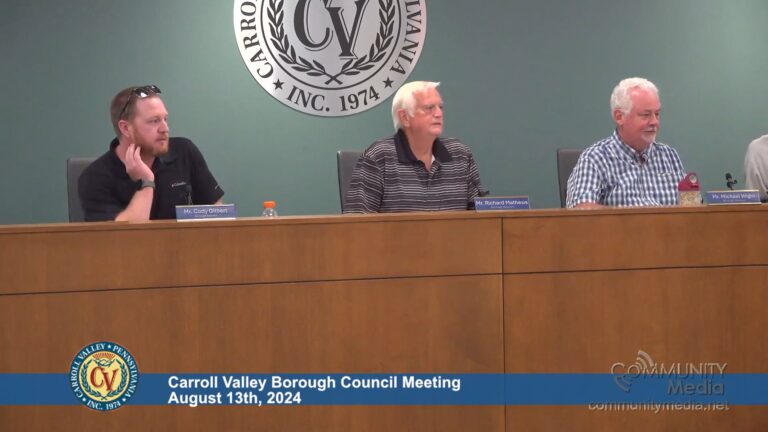 Carroll Valley Borough Council Meeting – 8/13/2024