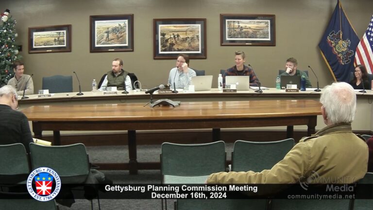 Gettysburg Planning Commission Meeting – 12/16/2024