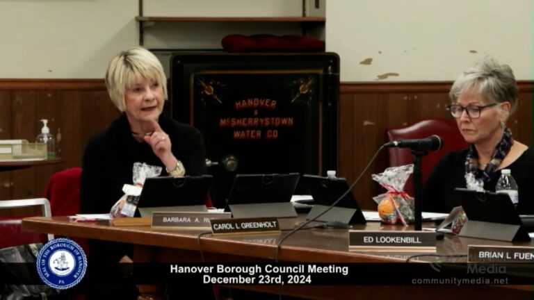 Hanover Borough Council Meeting – 12/23/2024