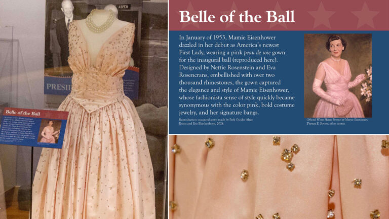 Mamie Eisenhower Reproduction 1953 Inaugural Gown Now On Display at Gettysburg National Military Park Museum and Visitor Center
