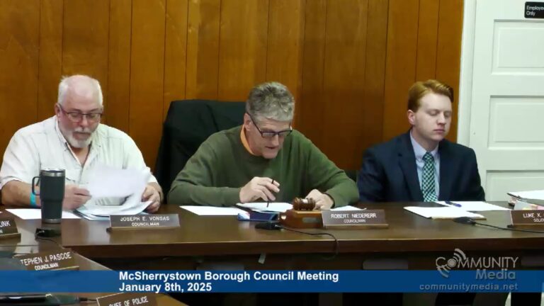 McSherrystown Borough Council Meeting – 01/08/2025