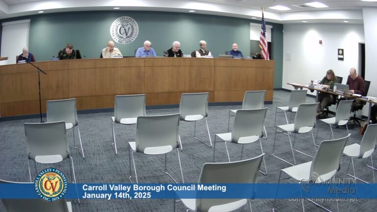 Carroll Valley Borough Council Meeting – 1/14/2025