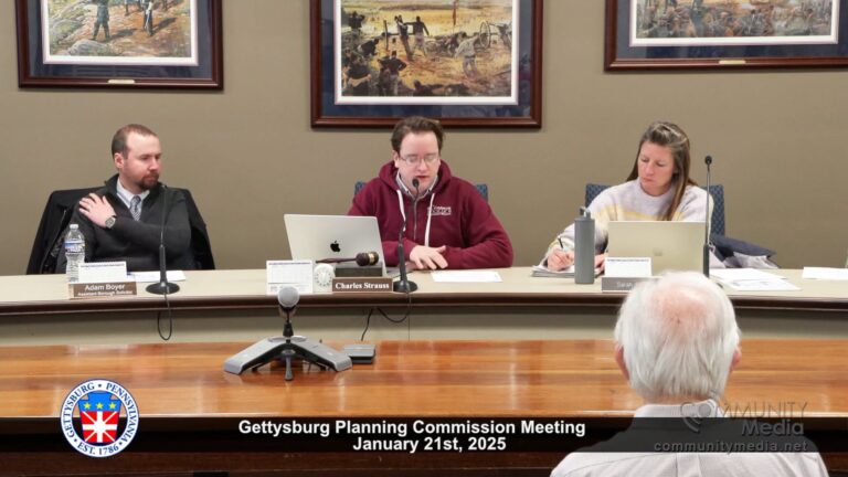 Gettysburg Planning Commission Meeting – 01/21/2025