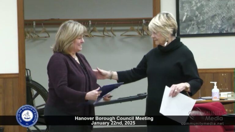 Hanover Borough Council Meeting – 01/22/2025
