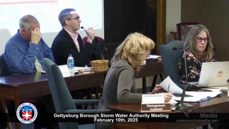 Gettysburg Storm Water Authority Meeting – 02/10/2025