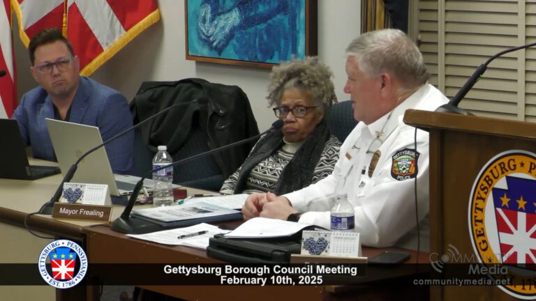 Gettysburg Borough Council Meeting – 02/10/2025