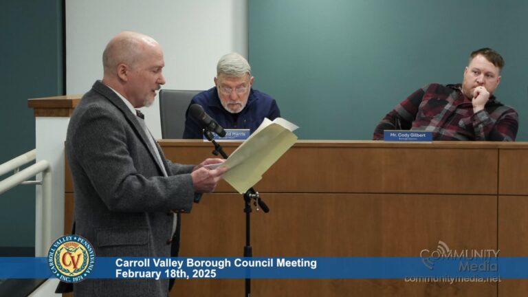 Carroll Valley Borough Council Meeting – 02/18/2025