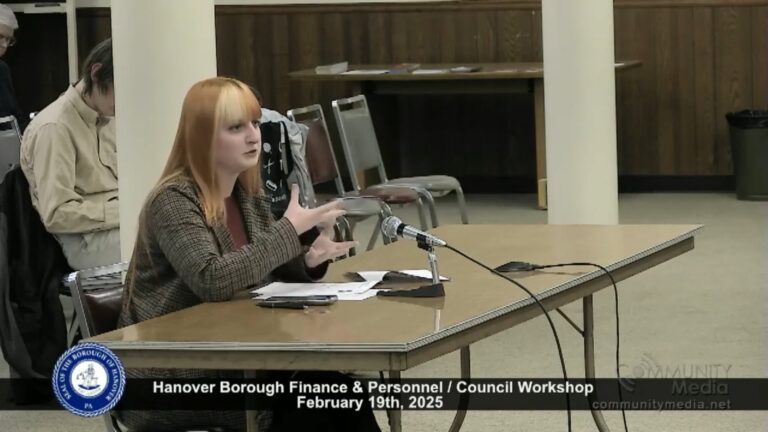 Hanover Borough Council Finance & Personnel Committee Meeting – 2/19/2025