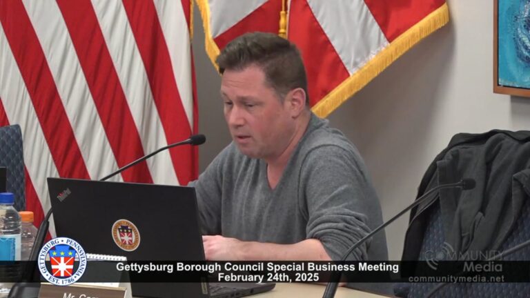 Gettysburg Borough Council Special Business Meeting – 02/24/2025