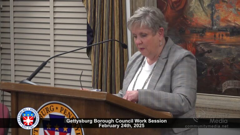 Gettysburg Borough Council Work Session – 02/24/2025