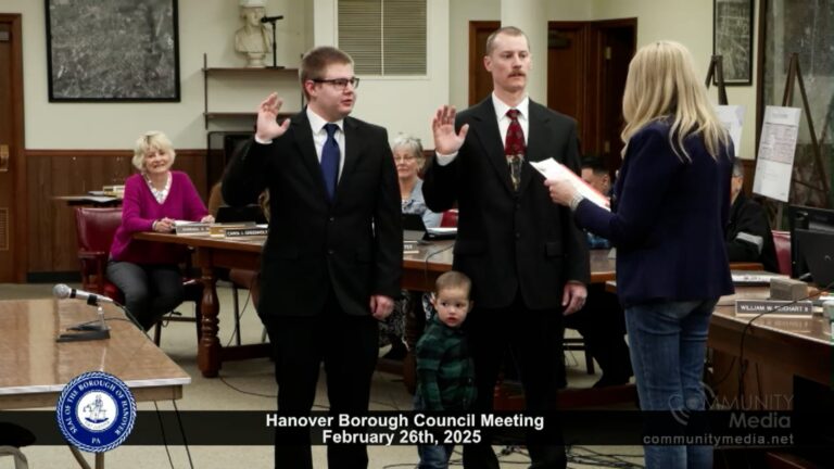 Hanover Borough Council Meeting – 2/26/2025