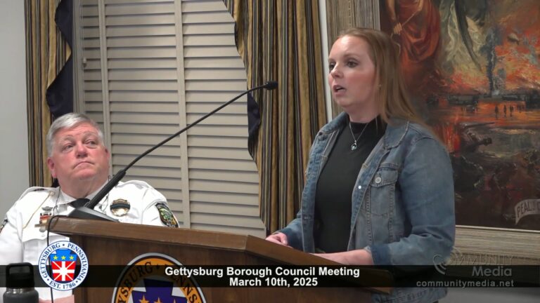 Gettysburg Borough Council Meeting – 03/10/2025