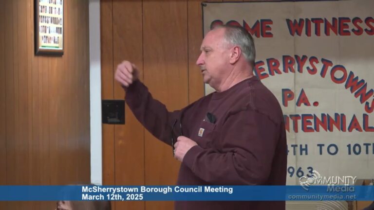 McSherrystown Borough Council Meeting – 03/12/2025