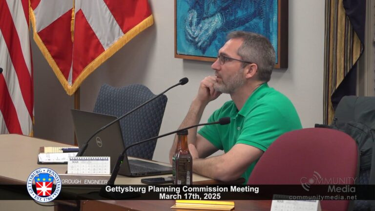 Gettysburg Planning Commission Meeting – 03/17/2025