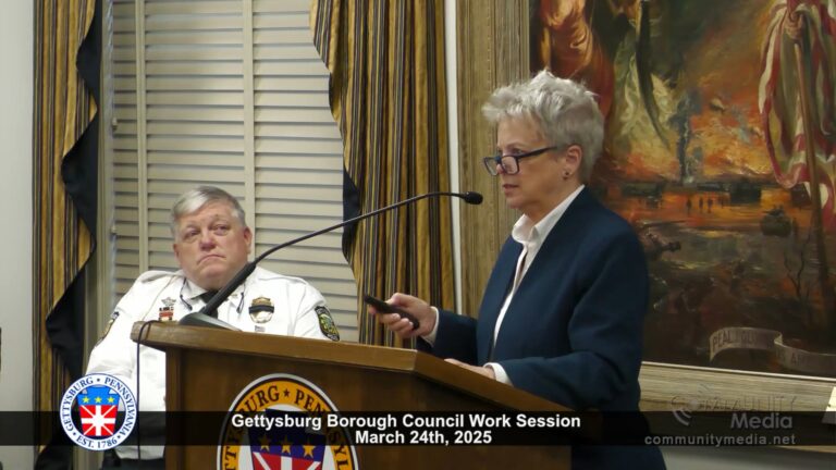 Gettysburg Borough Council Work Session – 03/24/2025