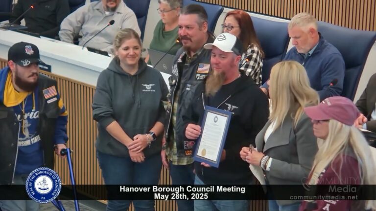 Hanover Borough Council Meeting – 05/28/2025