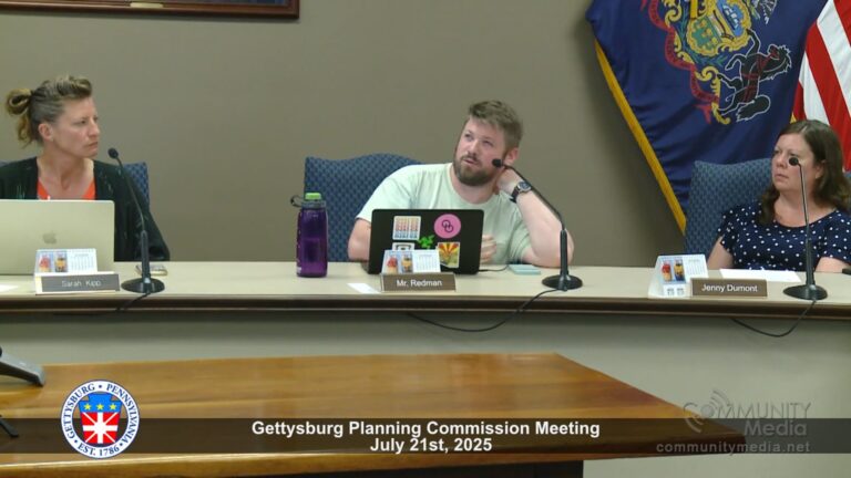 Gettysburg Planning Commission Meeting – 07/21/2025