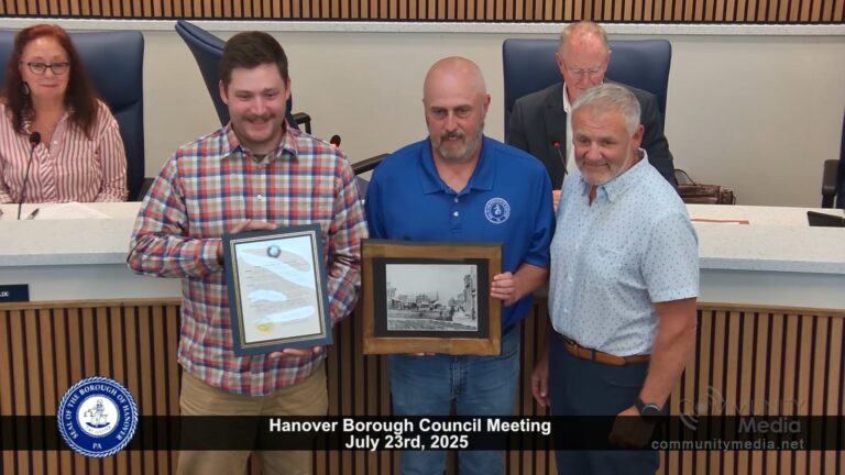 Hanover Borough Council Meeting – 07/23/2025