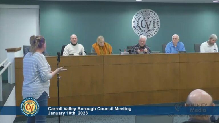 Carroll Valley Borough Council Meeting – 1/10/2023