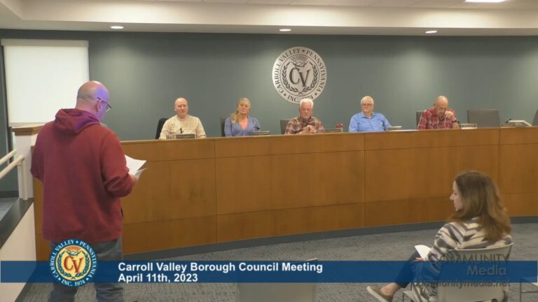 Carroll Valley Borough Council Meeting – 4/11/2023