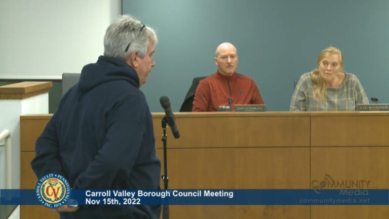 Carroll Valley Borough Council Meeting – 11/15/2022