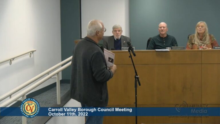 Carroll Valley Borough Council Meeting – 10/11/2022